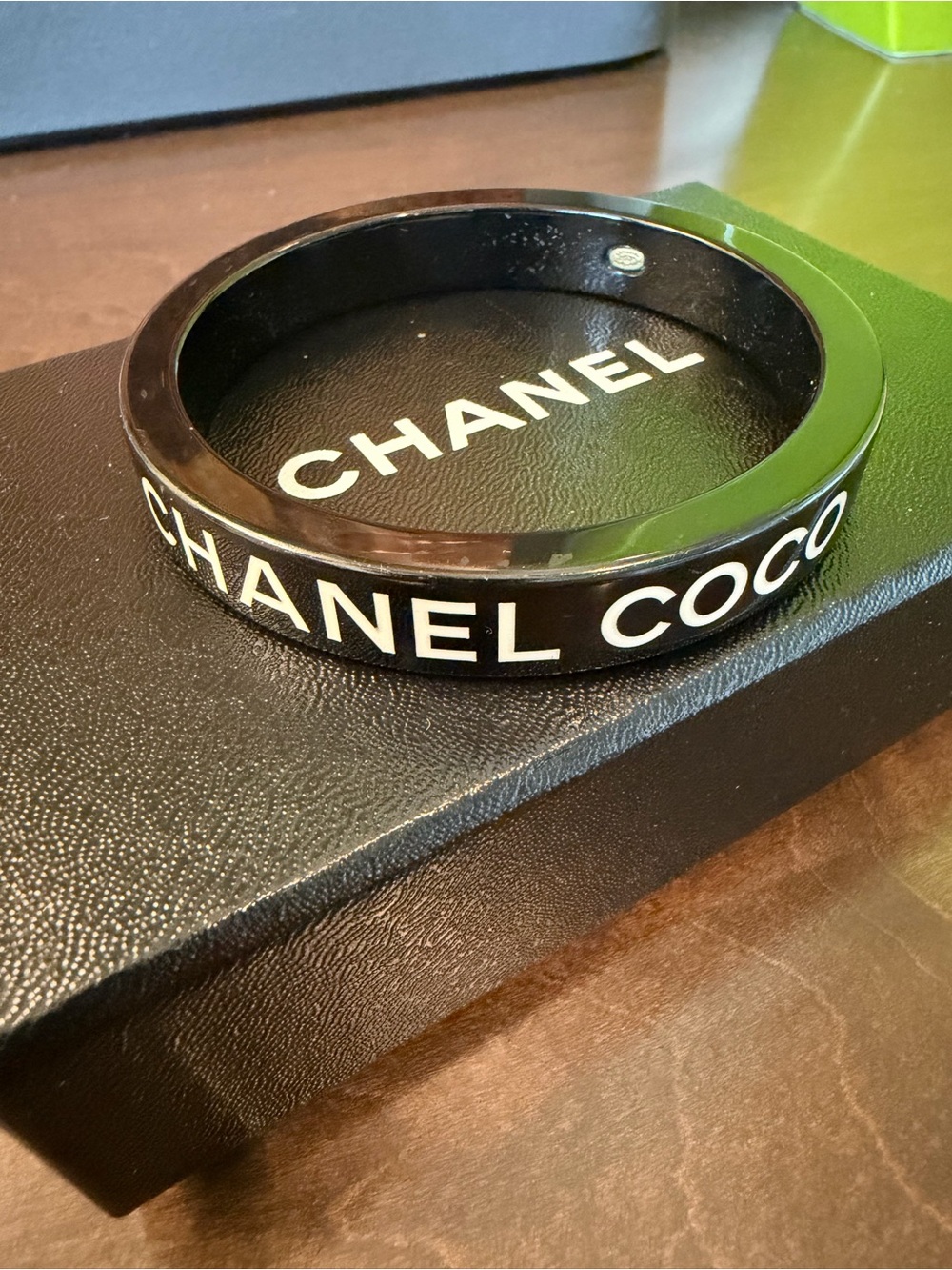 CHANEL Resin Coco Bangle Bracelet with COA